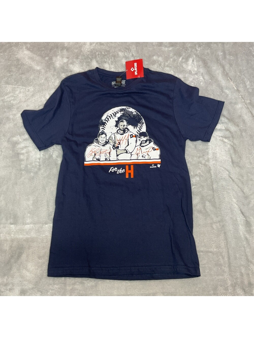 Houston Astros Astronaut For The H Tshirt Blue Adult Small